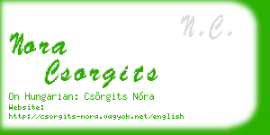 nora csorgits business card